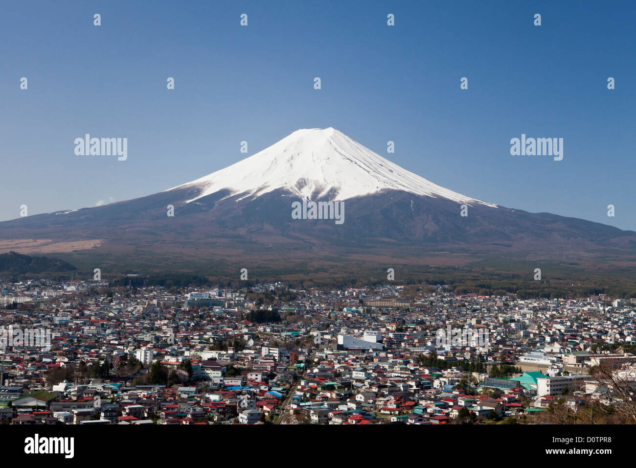 Giappone, Asia, vacanze, viaggi, fiori di ciliegio, Fujiyoshida, Fuji, il Monte Fuji, Fujiyama, Tsuru, paesaggio, montagna, neve, molla Foto Stock Giappone, Asia, vacanze, viaggi, fiori di ciliegio, Fujiyoshida, Fuji, il Monte Fuji, Fujiyama, Tsuru, paesaggio, montagna, neve, molla Foto Stock