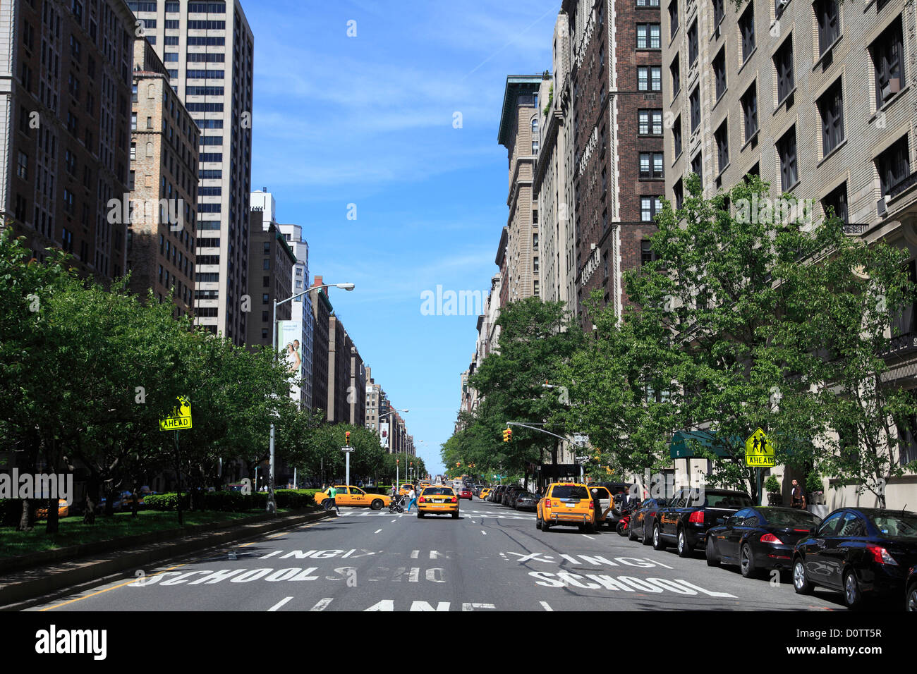 Park Avenue, Upper East Side di Manhattan, New York City, Stati Uniti d'America Foto Stock