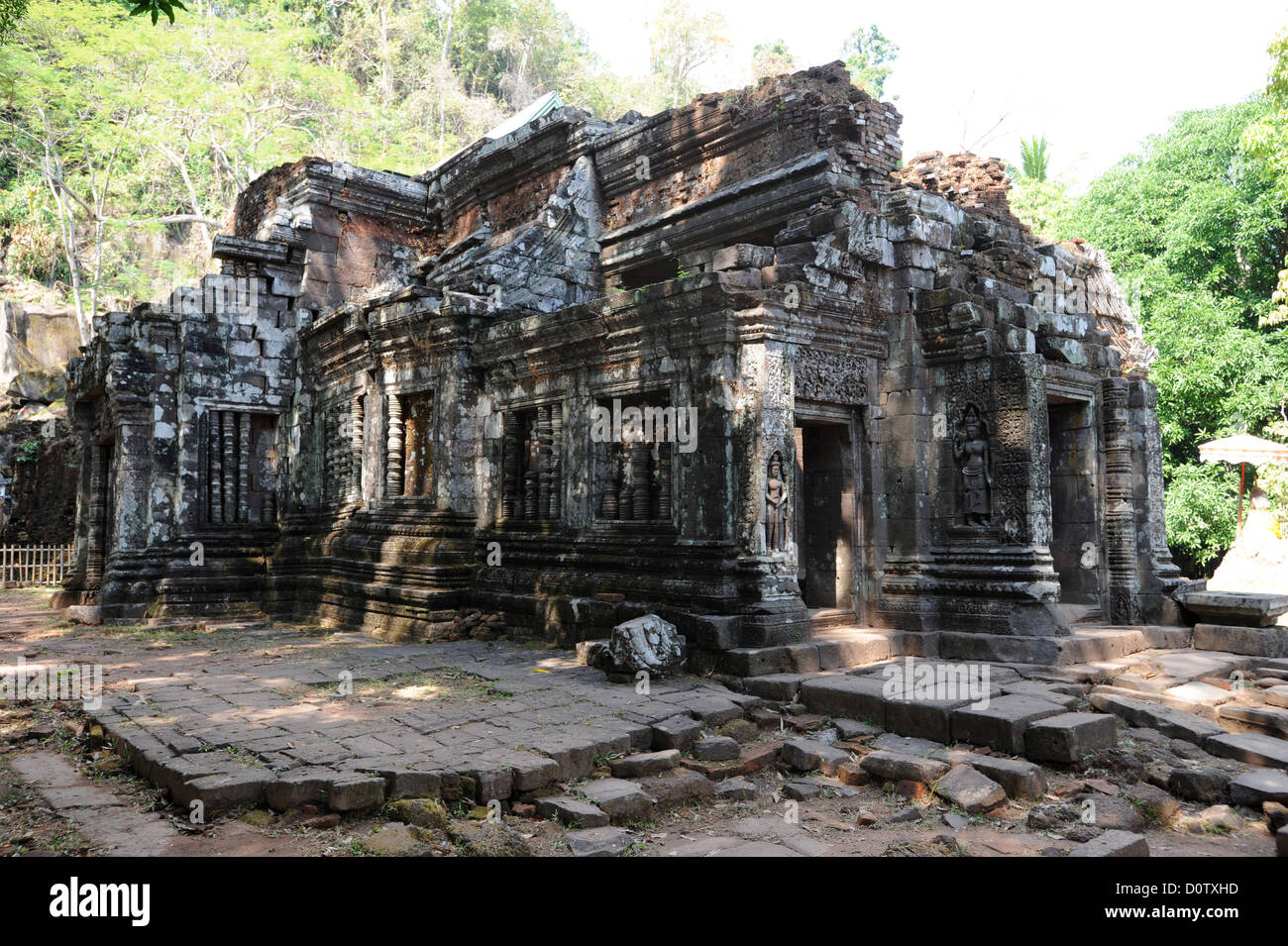 Laos, Asia, Wat Phu, Unesco patrimonio mondiale, tempio del buddismo religione, storico, archeologia, Khmer Foto Stock