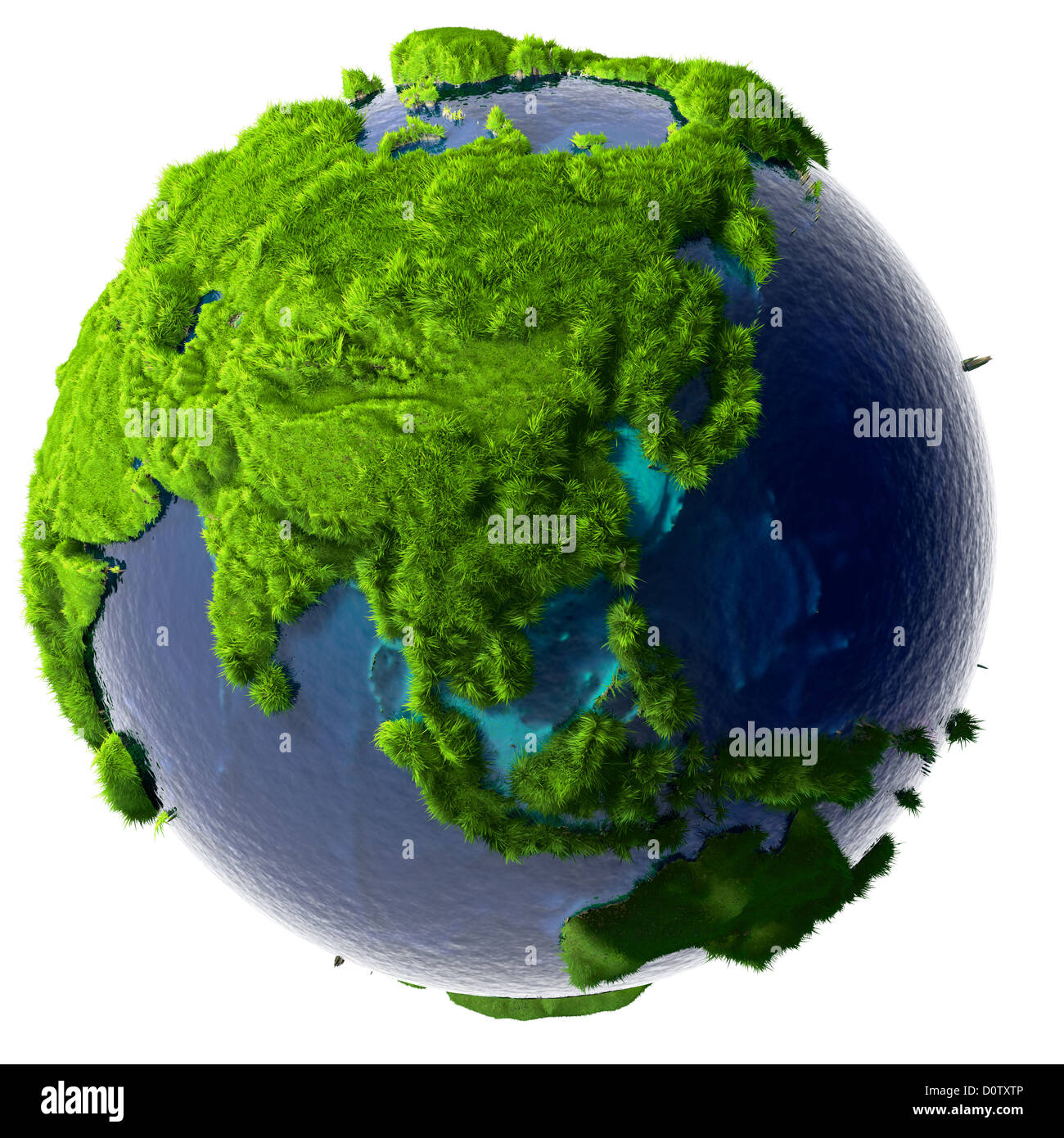 Il verde del pianeta terra Foto Stock