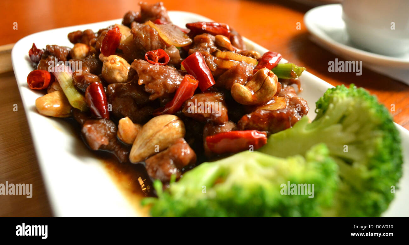 Cucina cinese Kung Pao Carni bovine Foto Stock