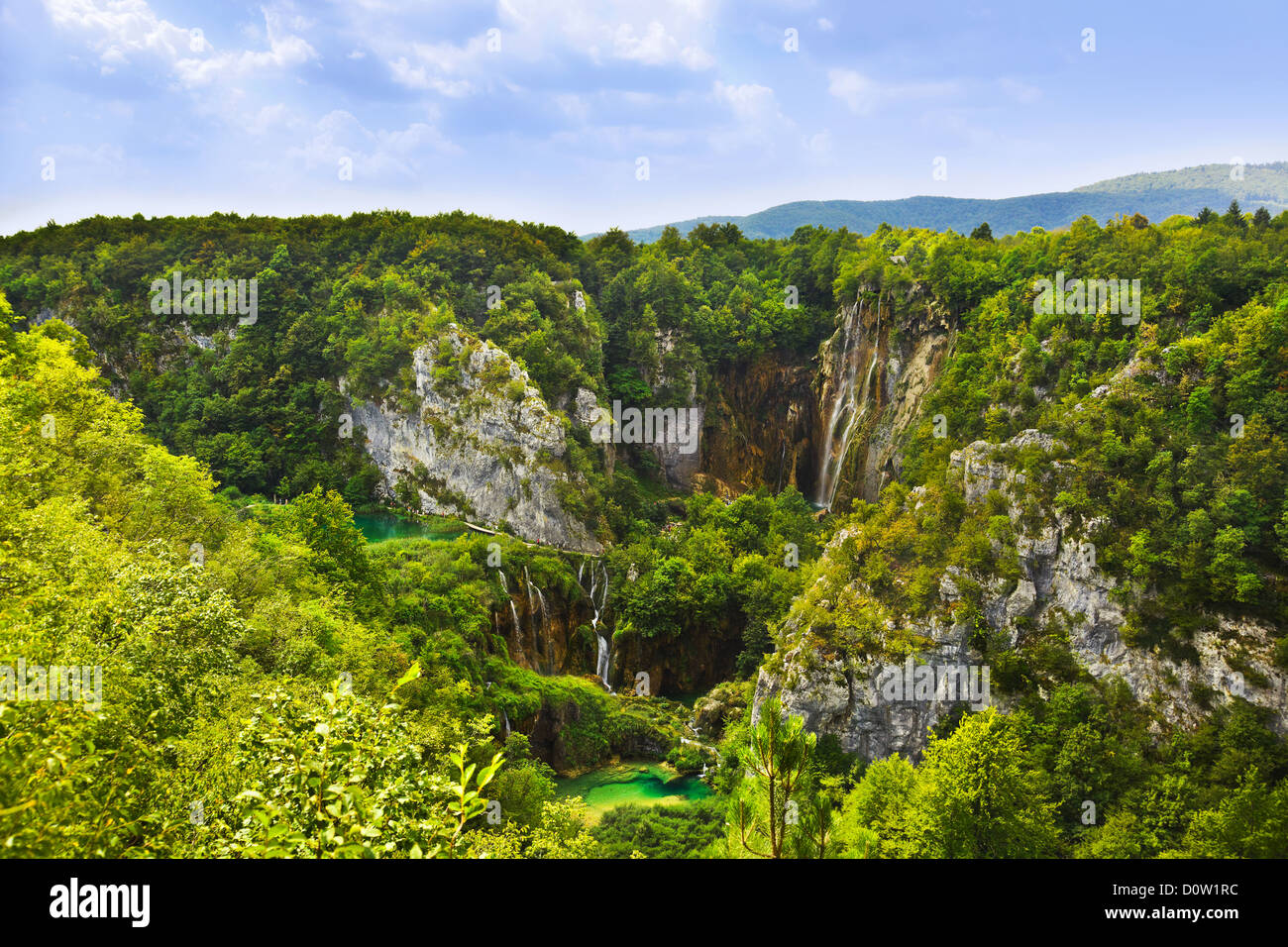 I laghi di Plitvice in Croazia Foto Stock