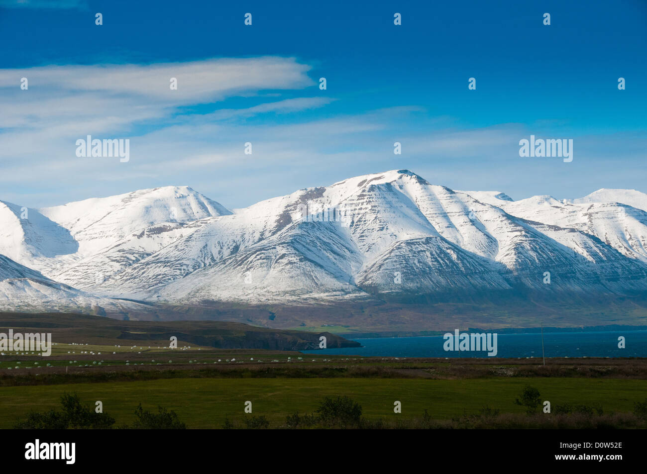 Montagne, Islanda, Europa, scenario, Siglufjördur, natura, neve Foto Stock