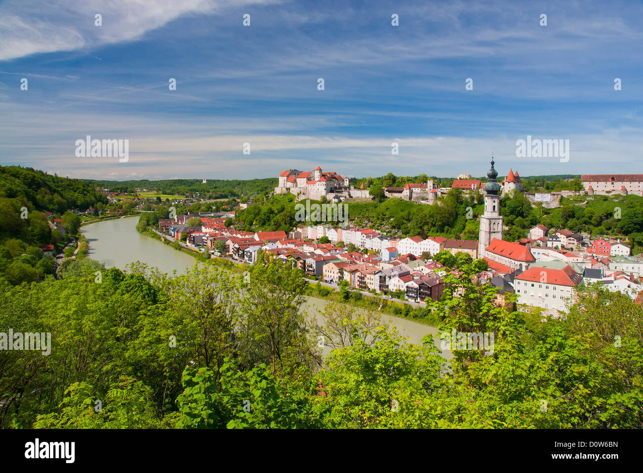 La Baviera, Europa House, home, la costruzione, la costruzione, storico vecchio, architettura, facciata, arte, mestiere, cultura, culturale, arco Foto Stock
