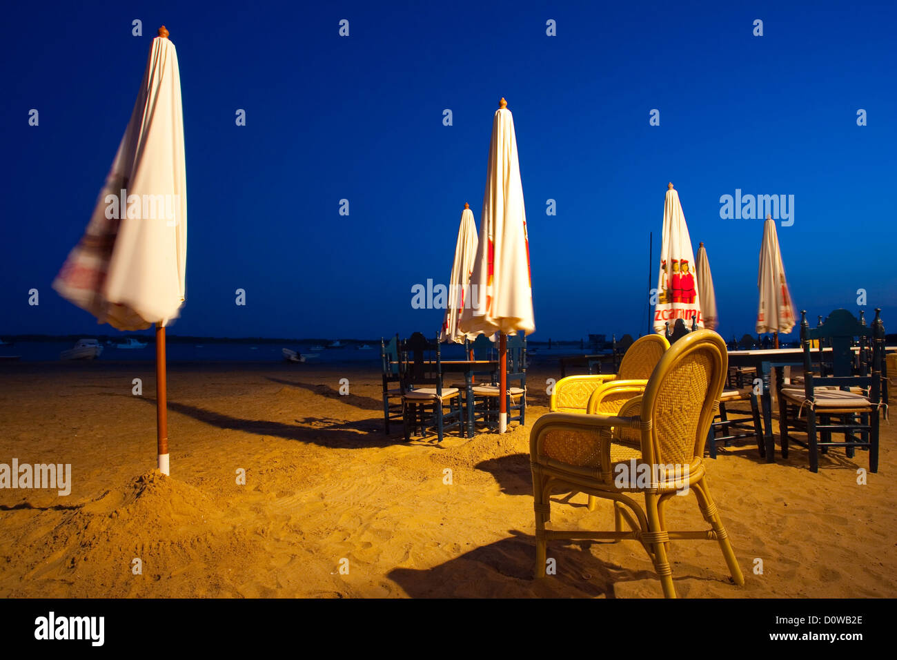 Cartaya, Spagna, spiaggia chiusa Foto Stock