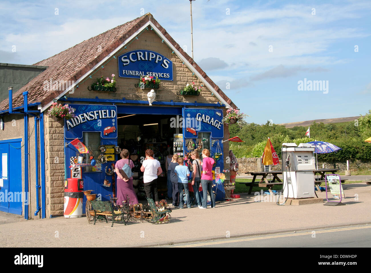 Garage Aidensfield (Heartbeat) Goathland North Yorkshire England Regno Unito Foto Stock