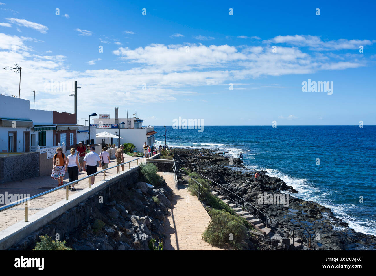 Il villaggio di pescatori di La Caleta sulla Costa Adeje a Tenerife, Isole Canarie, Spagna Foto Stock