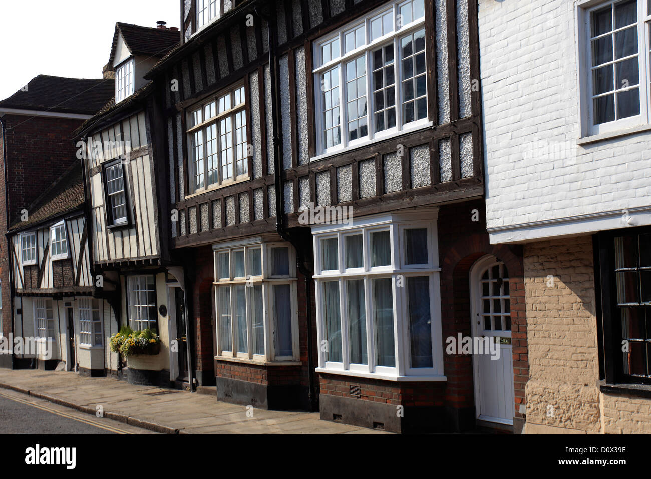 Costruzioni architettoniche, sandwich, città della contea del Kent; Inghilterra; Regno Unito Foto Stock
