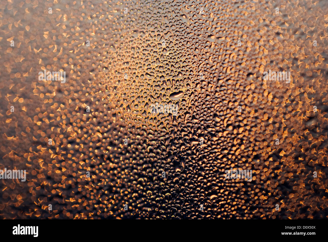 Oro gocce di acqua Foto Stock