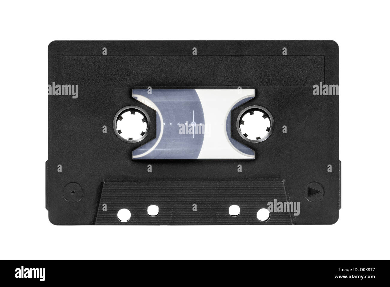 Annata nera vuota cassetta audio isolato con percorso di clipping. Foto Stock