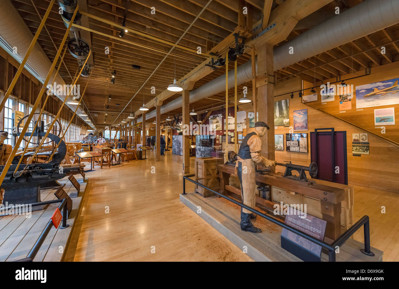 Il granaio rosso, l'originale Boeing impianto di fabbricazione, il Museo del Volo, Seattle, Washington, Stati Uniti d'America Foto Stock