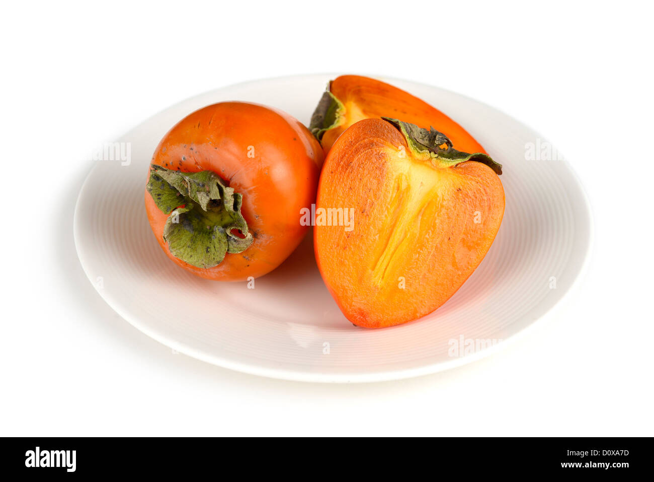 Persimmon, Hachiya Foto Stock