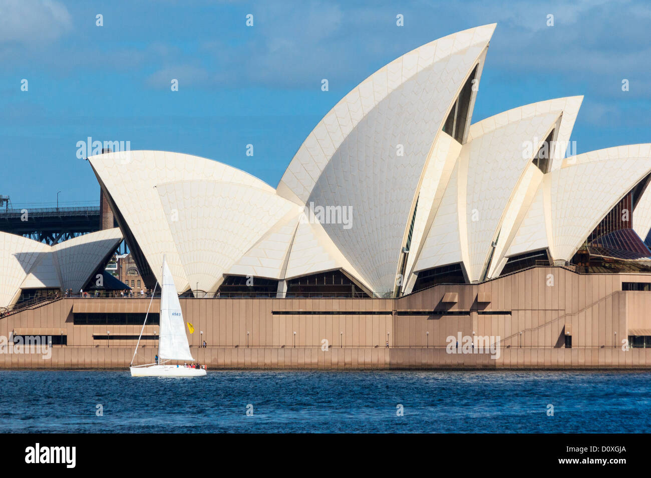 Australia, Bennelong Point, CBD, NSW, Nuovo Galles del Sud, Opera House di Sydney e il Sydney Harbour, UNESCO World Heritage, sito archit Foto Stock