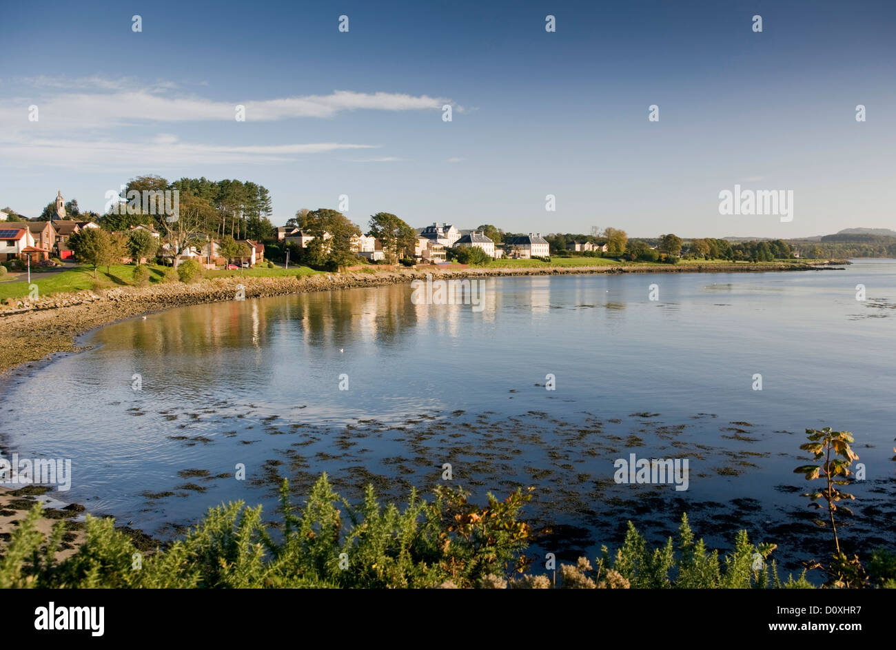 Case sulla costa Dalgety Bay, Fife. Foto Stock