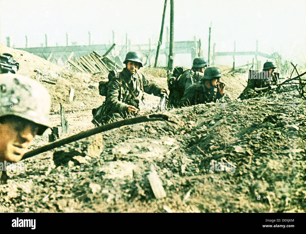 Photo Militaire Historique 1943 STALINGRADO - Corps à Corps CSIR Spedizione Russia WW2