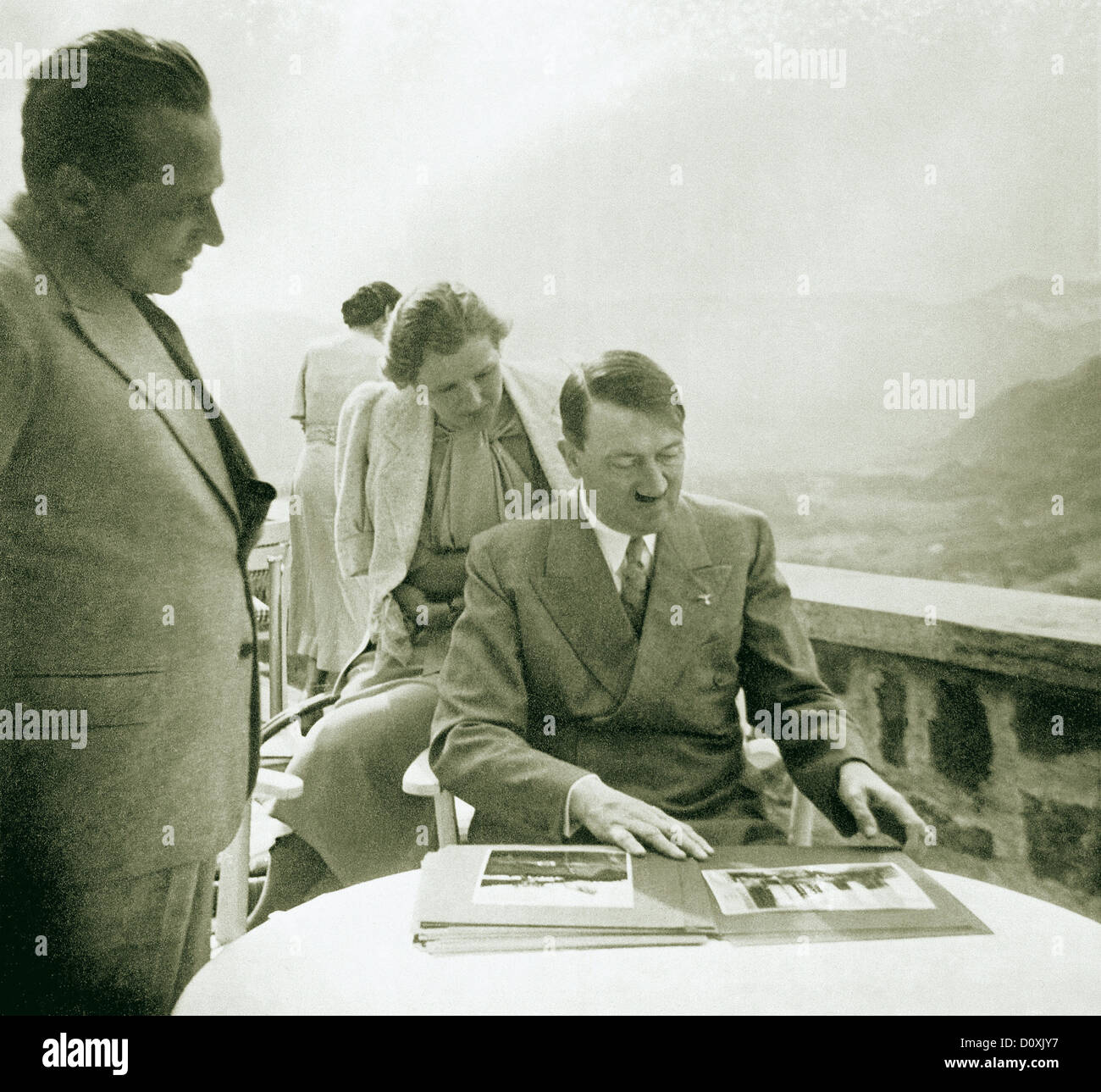 Eva Braun, Heinrich Hoffmann, Braun, Adolf Hitler, Berghof, Hitler, foto Hoffmann, fotografo, Nazi, partito NSDAP, Berchtesg Foto Stock
