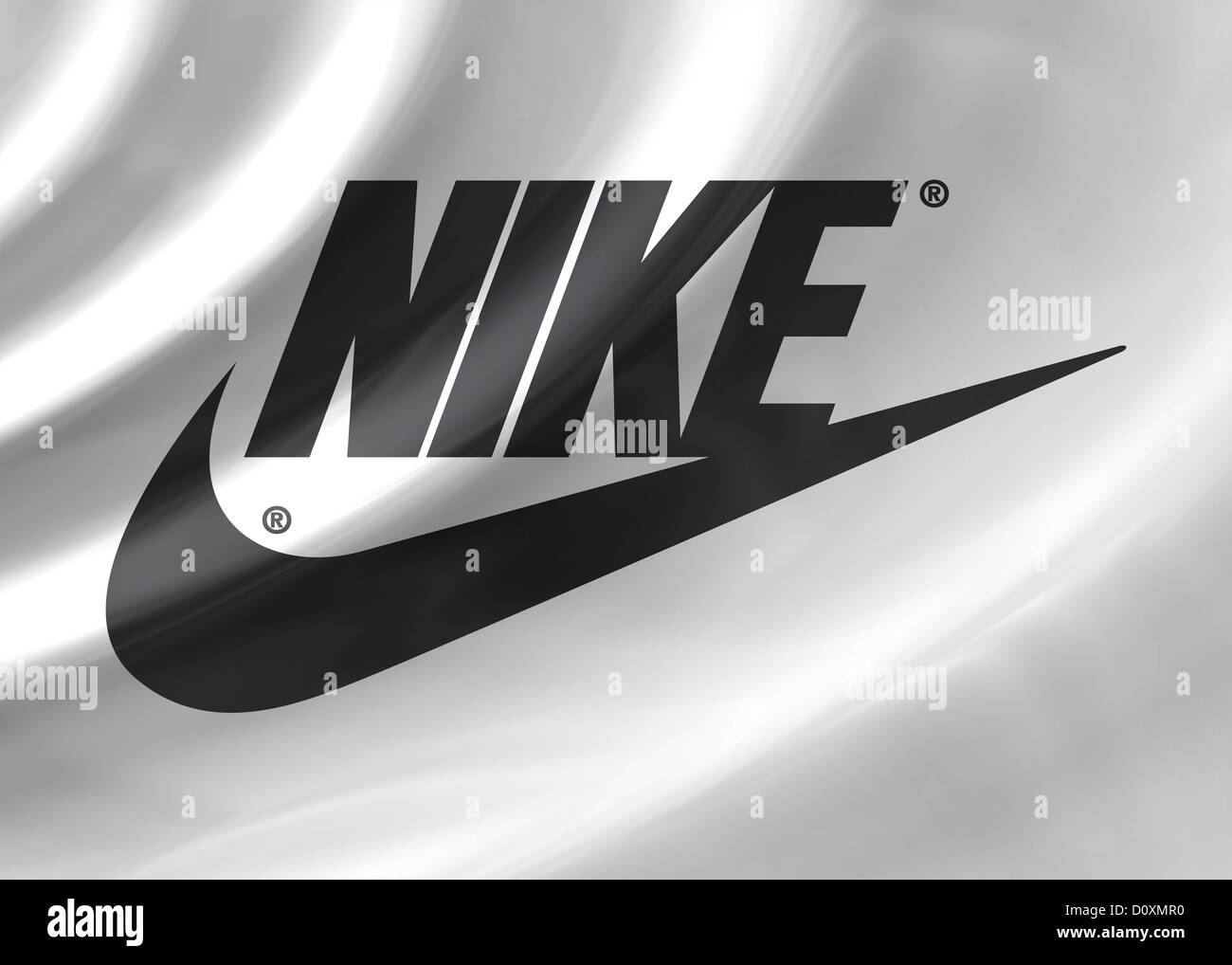 Logo Nike simbolo icona bandiera logotipo Foto Stock