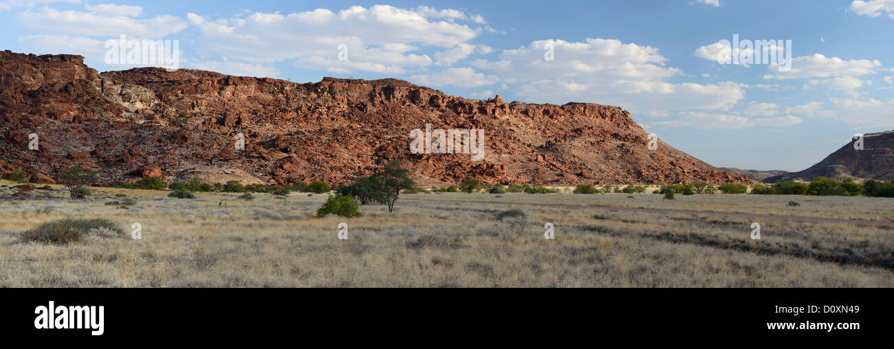 Africa, Namibia, Damaraland, Twyfelfontein, UNESCO World Heritage, sito, paesaggio, panorama Foto Stock