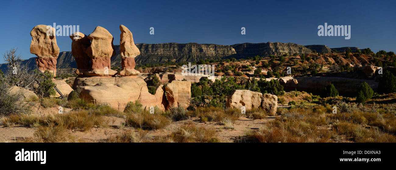 America, Stati Uniti d'America, Stati Uniti, Colorado Plateau, Utah, Devils Garden, la grande scala, monumento nazionale, scogliere, erosione, rock, p Foto Stock