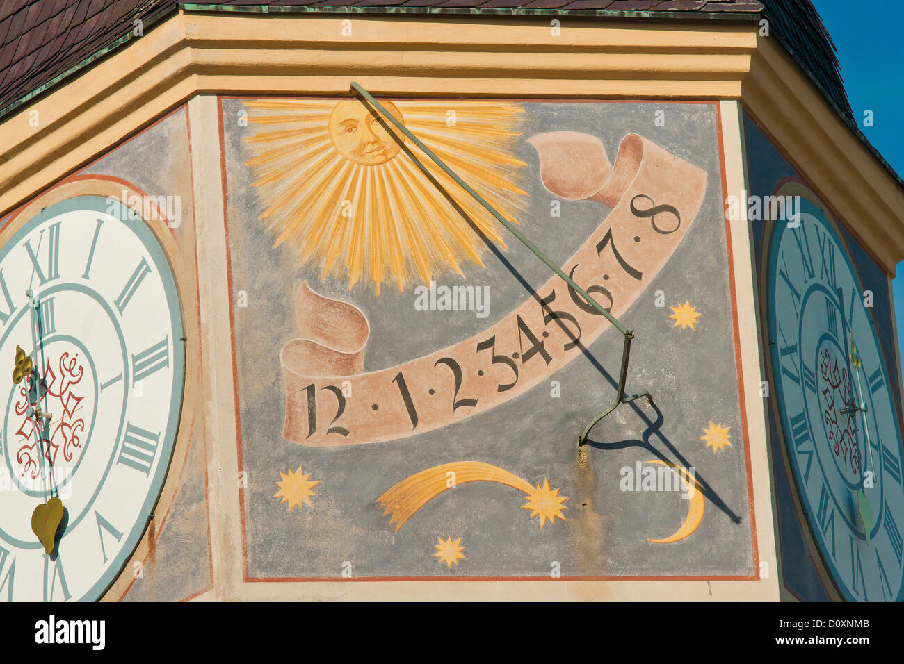 La Baviera, Germania, Europa House, home, la costruzione, la costruzione, storico, antica facciata, arte, mestiere, cultura, culturale, architetto Foto Stock