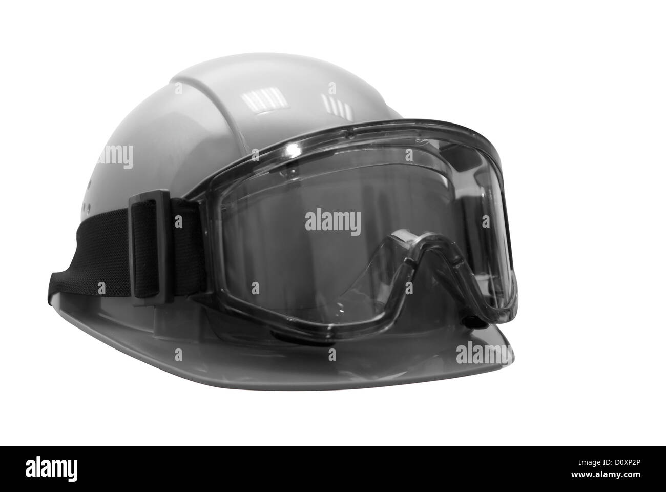 Costruire il casco con gli occhiali di protezione su Foto Stock Costruire il casco con gli occhiali di protezione su Foto Stock