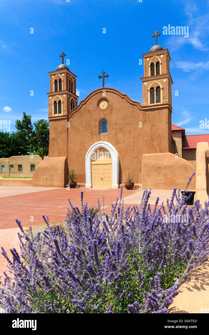 La città vecchia di San Miguel Mission, Socorro Foto Stock