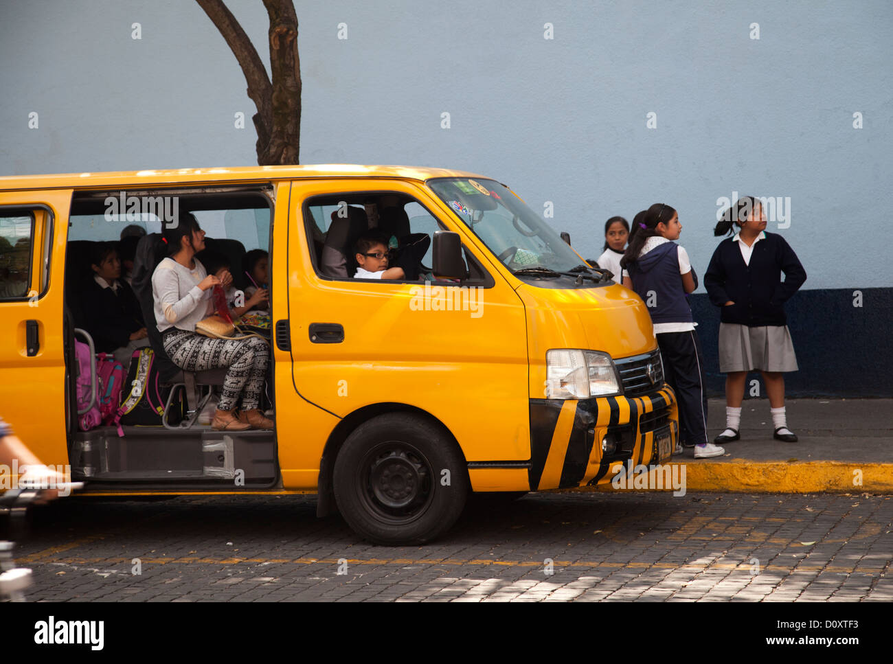 Venustiano Carranza Scuola Bus in Città del Messico DF Foto Stock