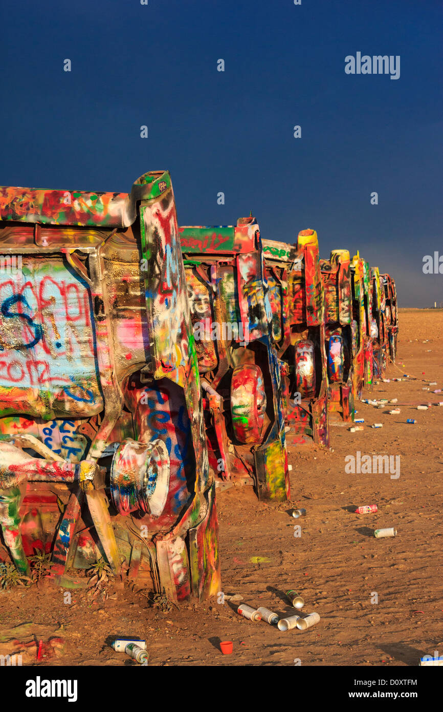 Cadillac Ranch di Amarillo Foto Stock