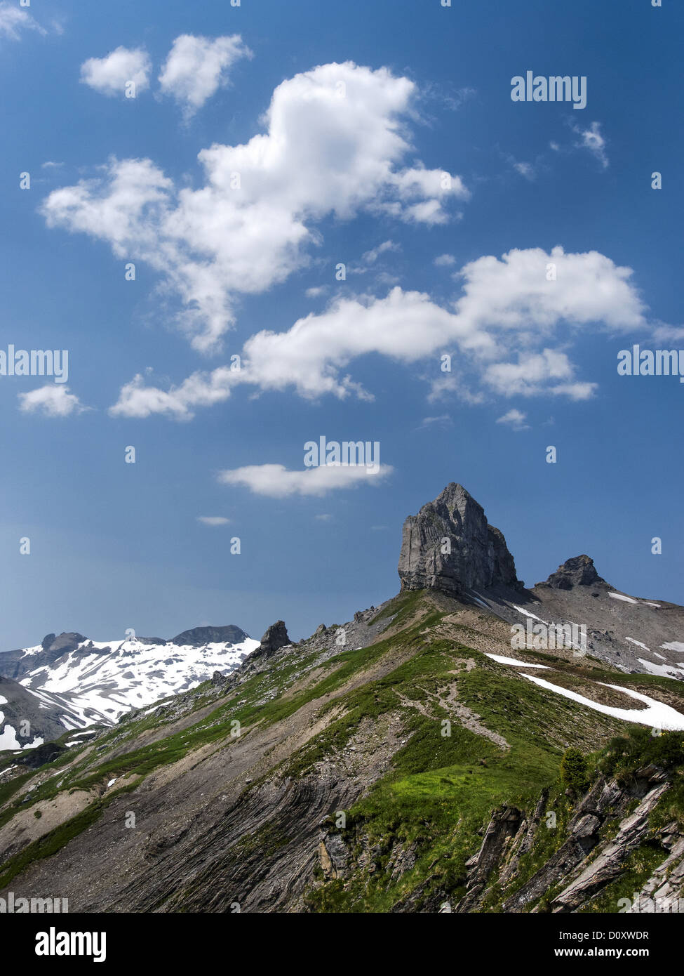 Alpi, montagne, cime di montagna paesaggio di montagna, Alpi Bernesi, Oberland bernese, blu, montagne, summit, picco, sky, alpine, ho Foto Stock