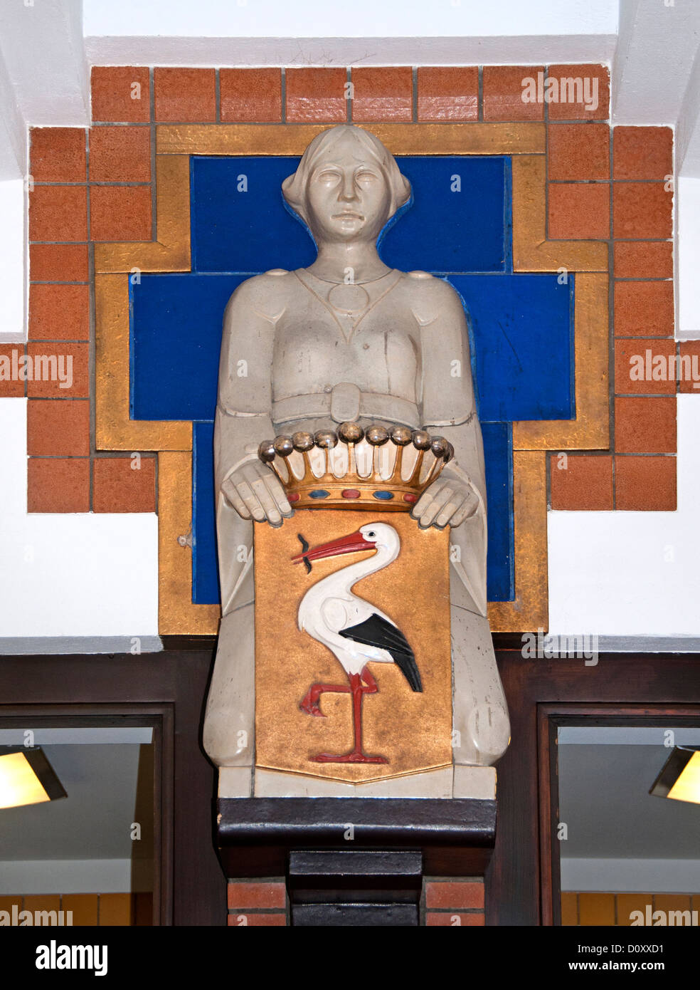 Stork ; Gemeente città museo braccio l'Aia Paesi Bassi Paesi Bassi Foto Stock
