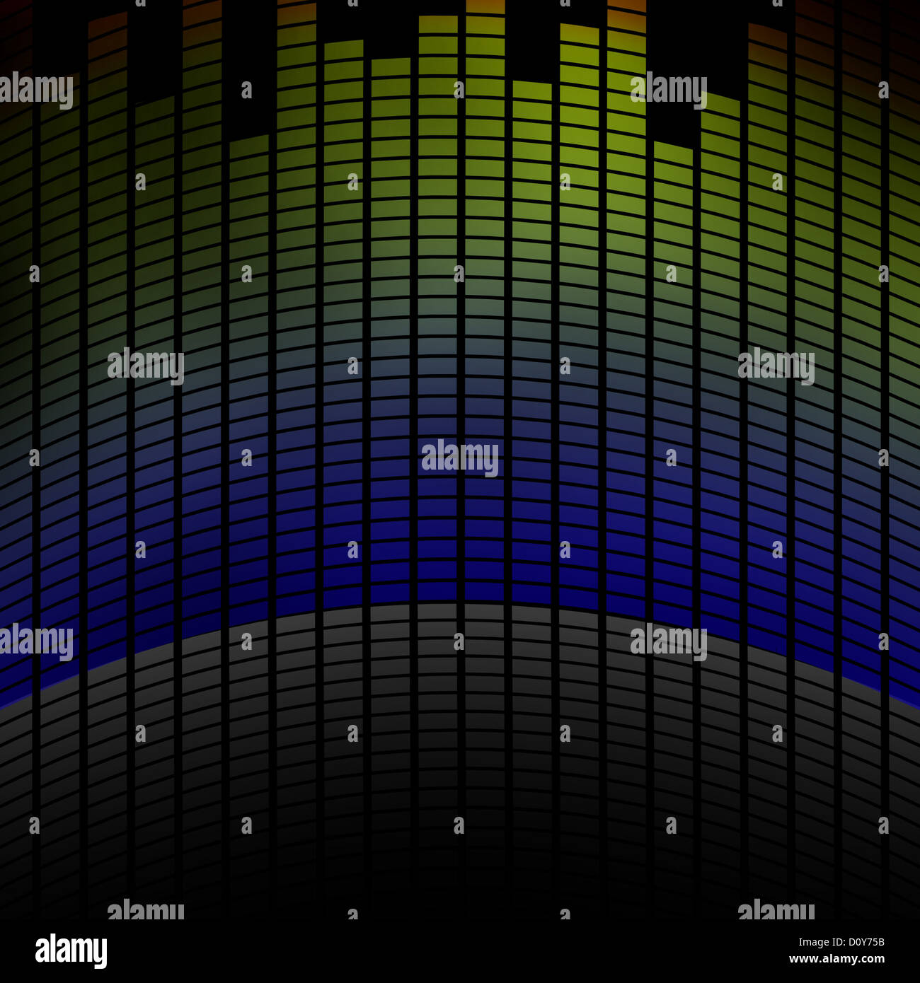 Equalizzatore multicolori, con riflessione Foto Stock