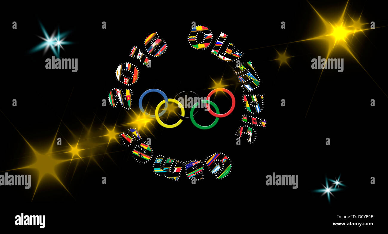 Illustrazione dei Giochi Olimpici del 2016, Foto Stock