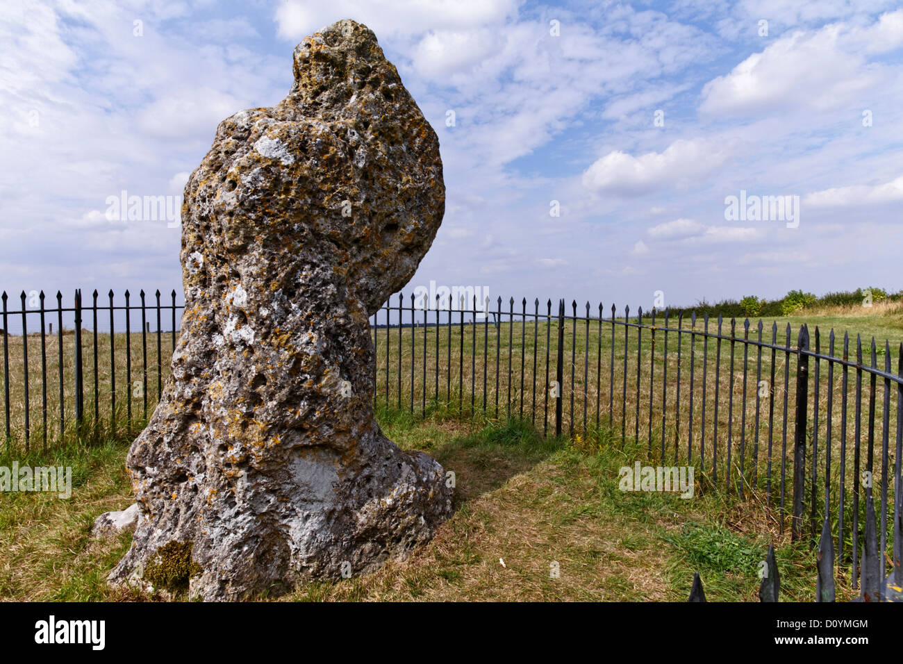 Il Re di Pietra, parte dell'Rollright gruppo di pietre in piedi in Oxfordshire, Inghilterra Foto Stock