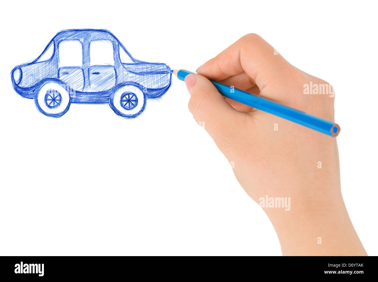 Disegno a mano auto Foto Stock