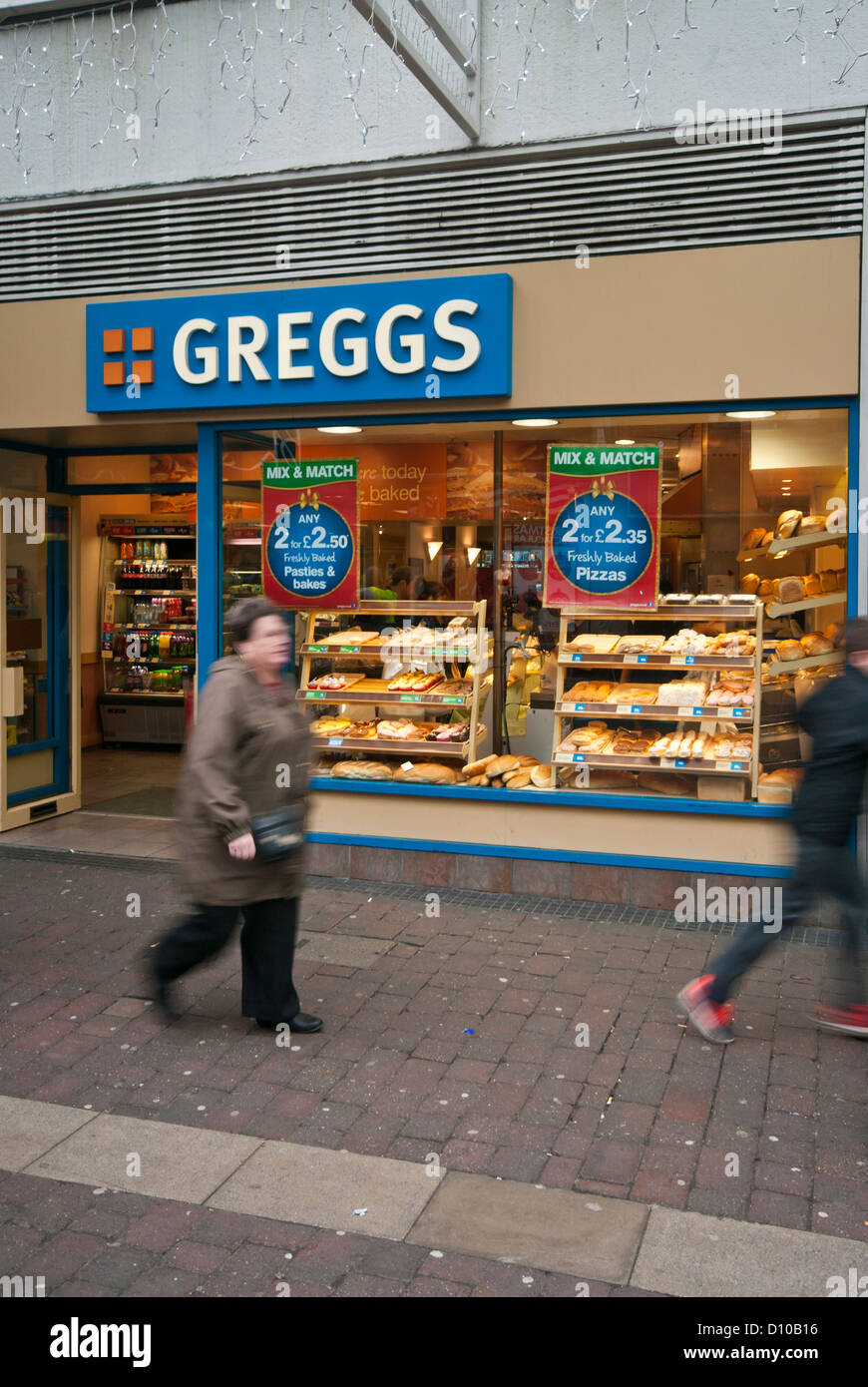 Greggs fornai Shop UK Foto Stock