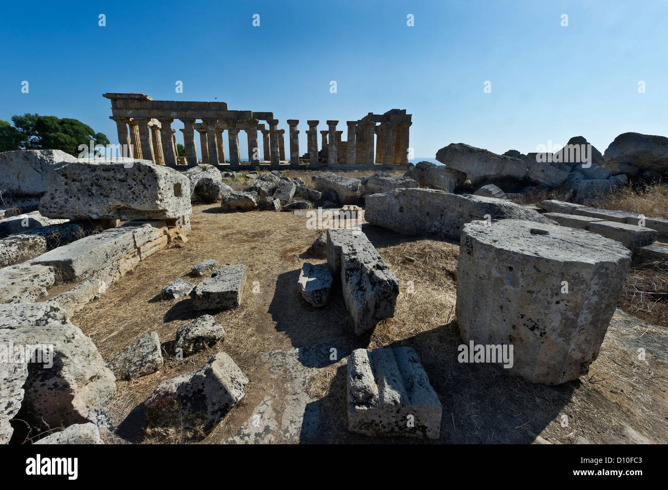 Il tempio dorico di Segesta, Sicilia, Italia Foto Stock