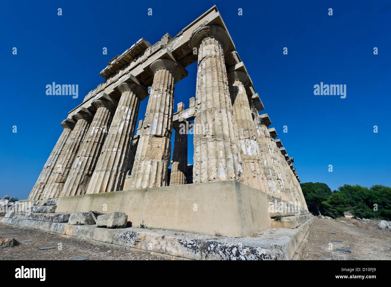 Il tempio dorico di Segesta, Sicilia, Italia Foto Stock