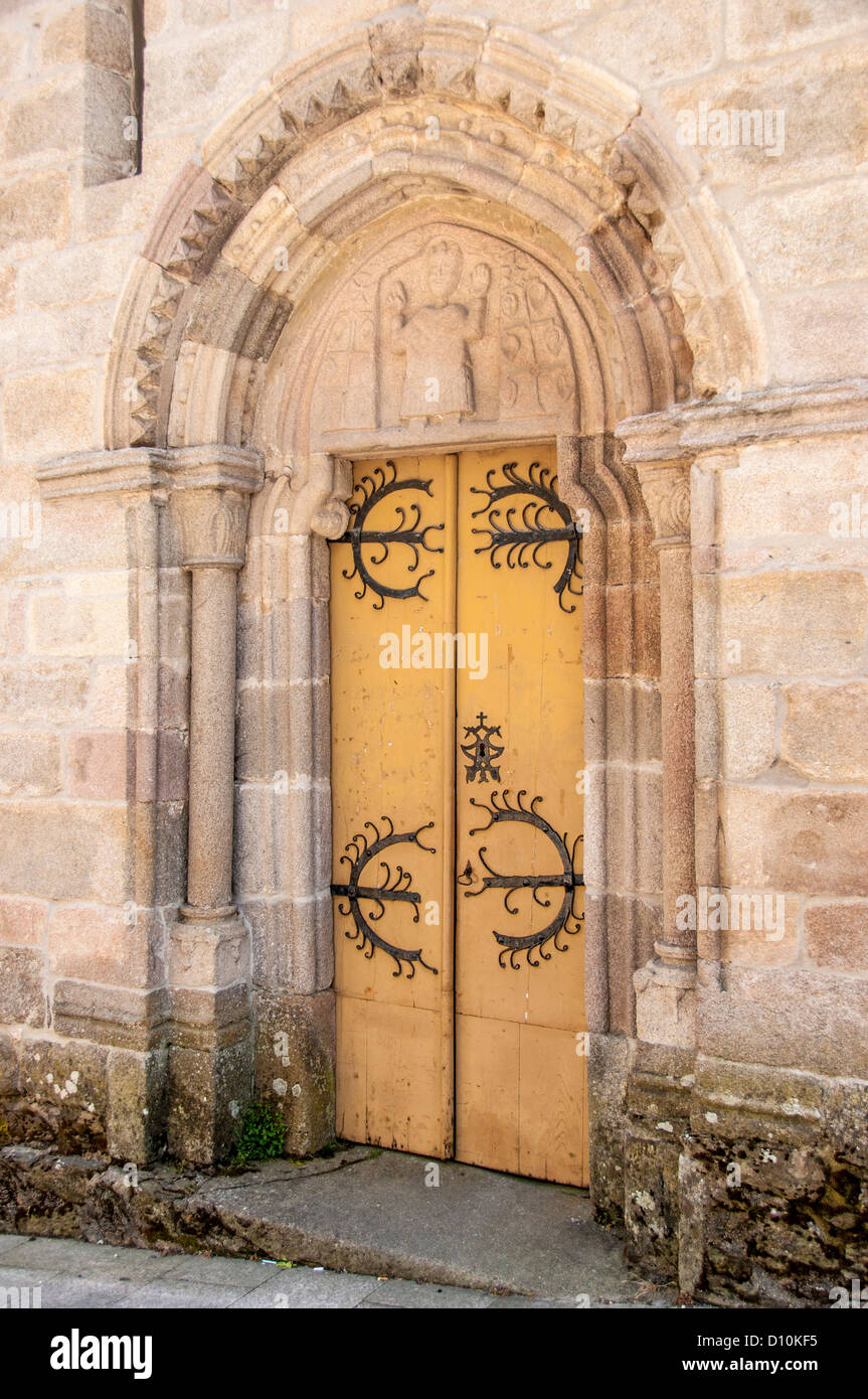 La Chiesa di San Salvador. Sarria. Lugo. La Galizia. Spagna Foto Stock