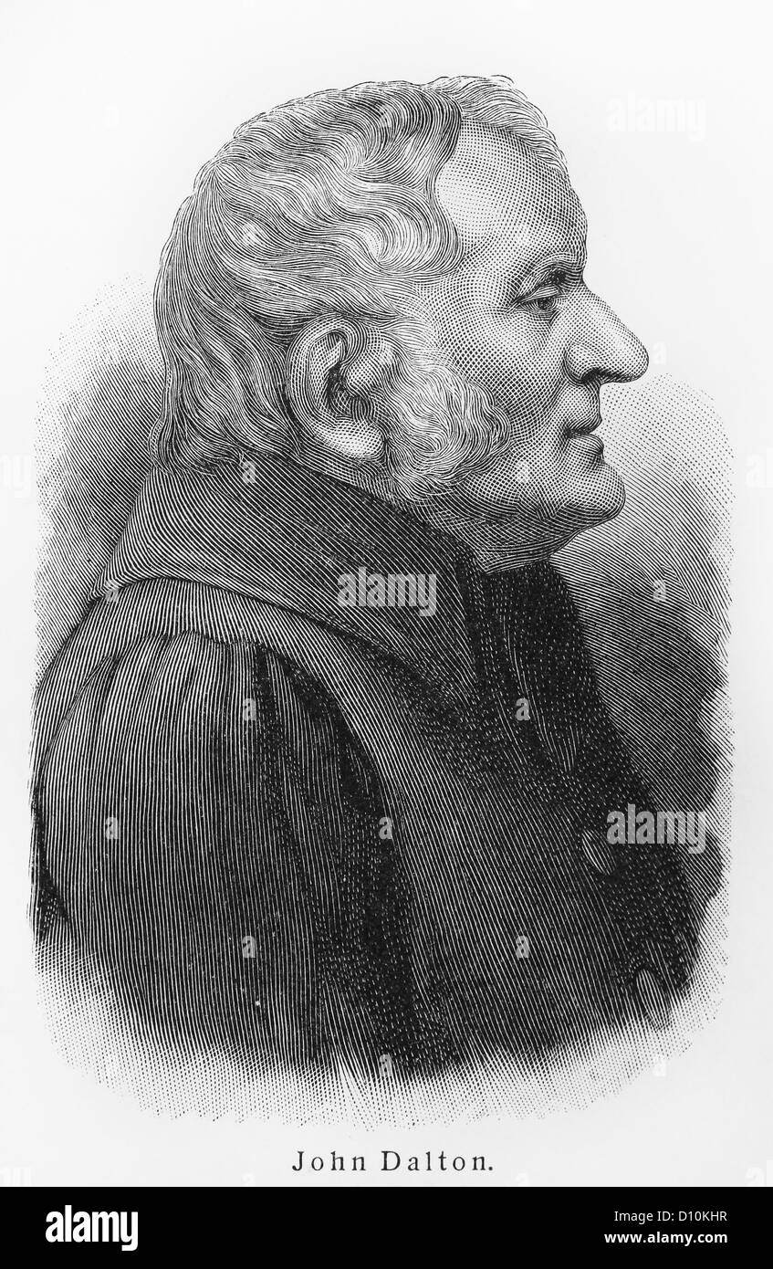 John Dalton disegno vintage Foto Stock