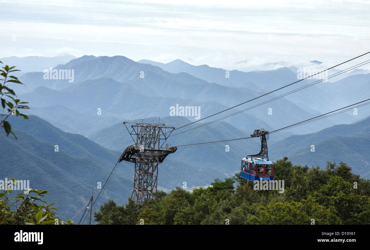 Daedunsan teleferica e montagne Sobaek Foto Stock