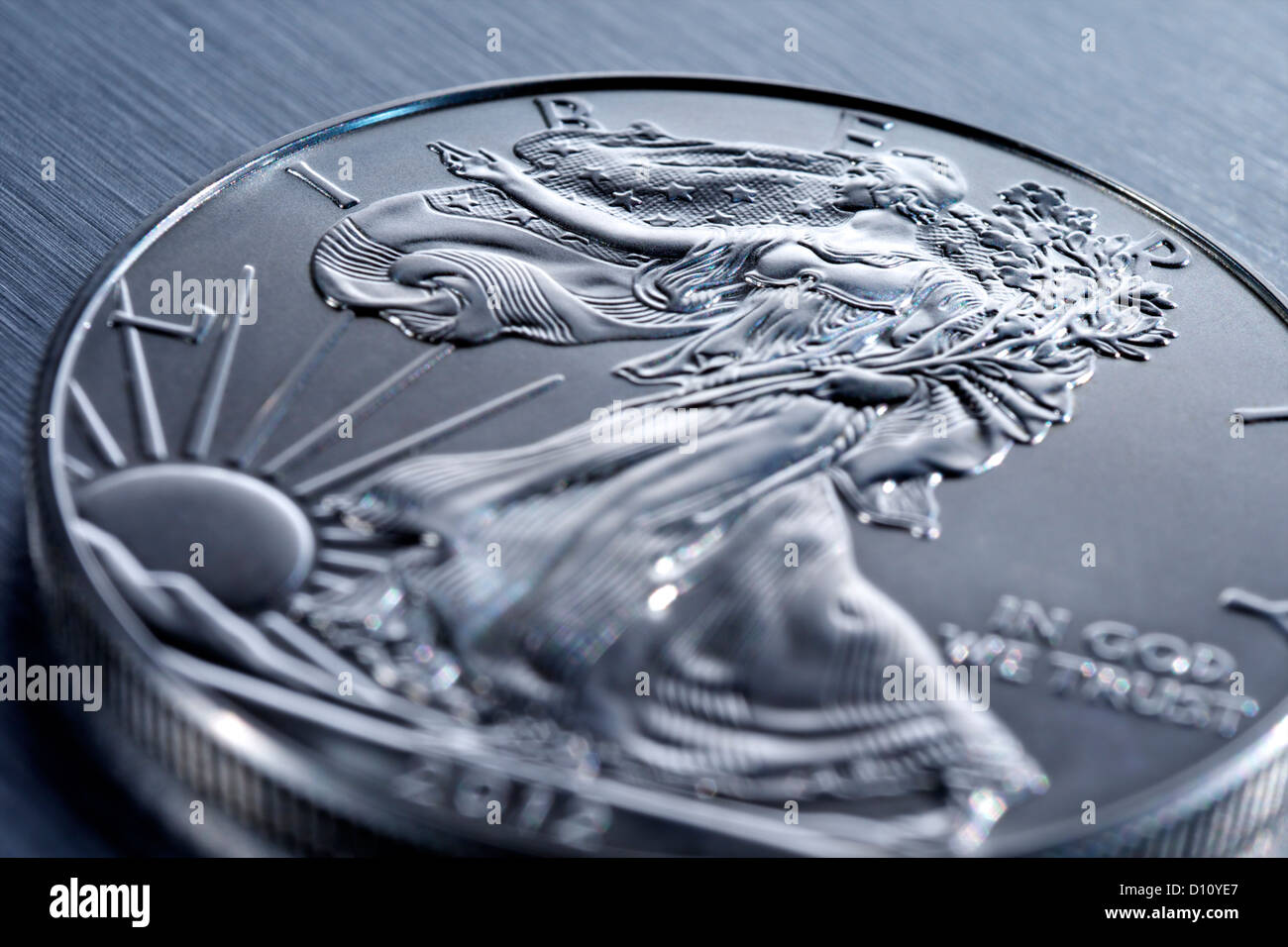 Noi Mint 2012 Liberty American Eagle silver bullion BU COIN $ 1 uno 1 dollaro Foto Stock