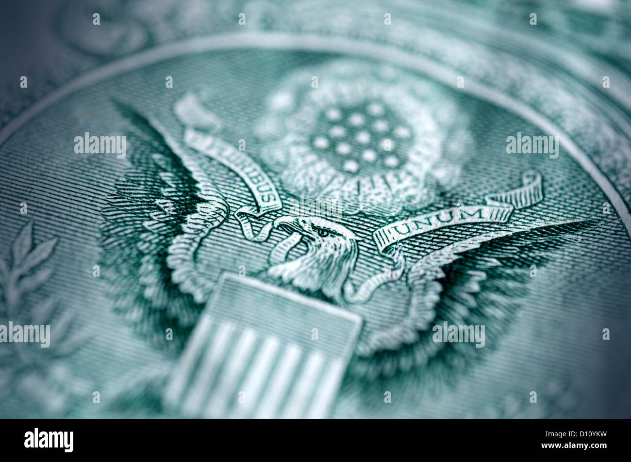 Dettaglio di eagle su un dollaro USA Foto Stock