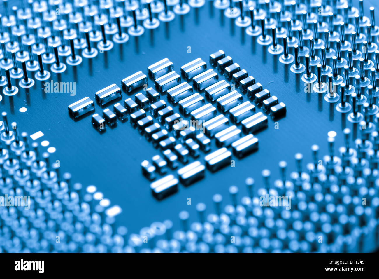 Il circuito stampato della CPU del notebook Foto Stock