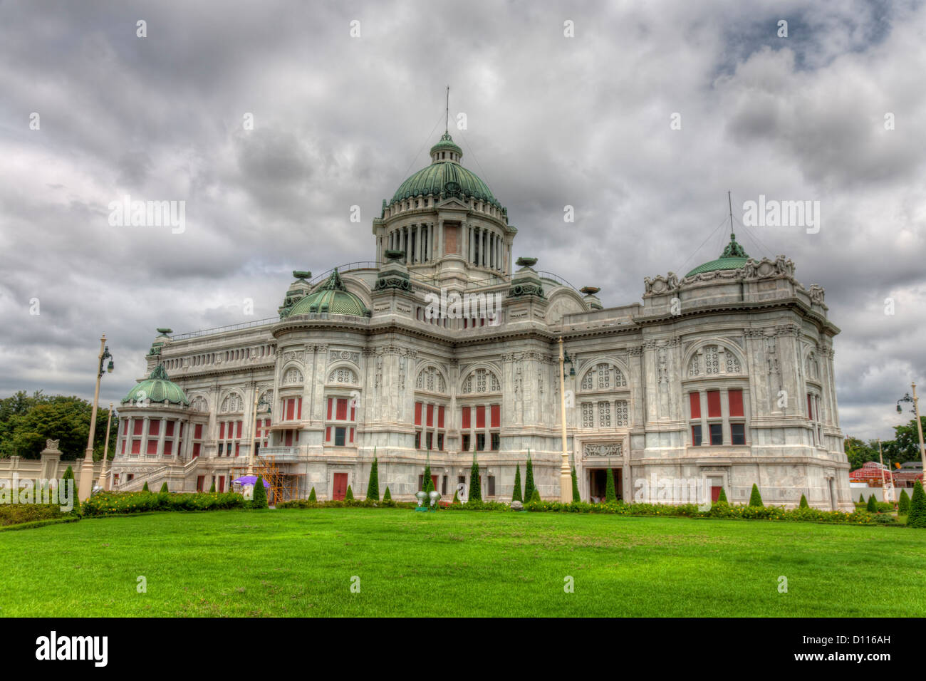 Ananta Samakhom trono Hall, che fu costruita come royal hall di ingresso a 1907 a Bankok. Ora si tratta di un museo. (HDR) Foto Stock