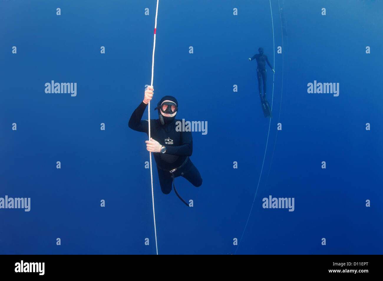 Freediver, Mare mediterraneo, Kash, Turchia Foto Stock