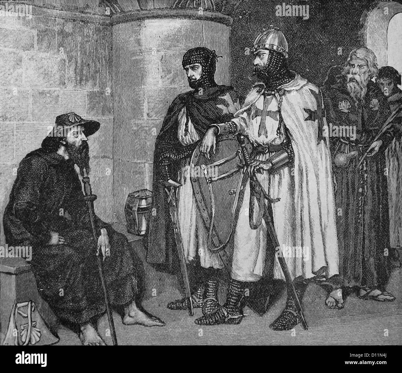 Illustrazione dei Cavalieri di San Giovanni a 1048A Foto Stock
