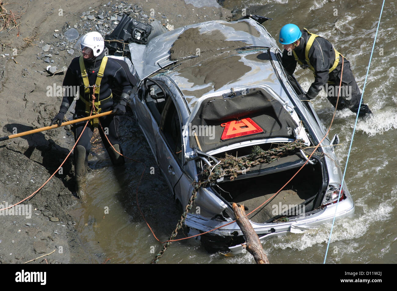 Conseguenze del Boscastle inondazioni nel 2004. Foto Stock