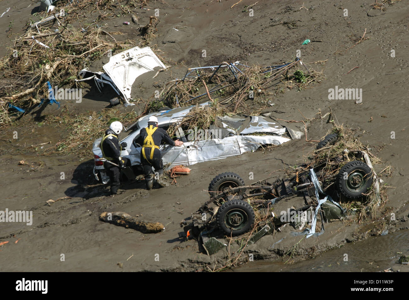 Conseguenze del Boscastle inondazioni nel 2004. Foto Stock