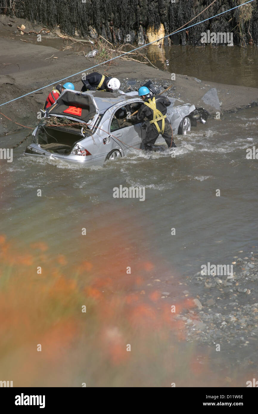 Conseguenze del Boscastle inondazioni nel 2004. Foto Stock