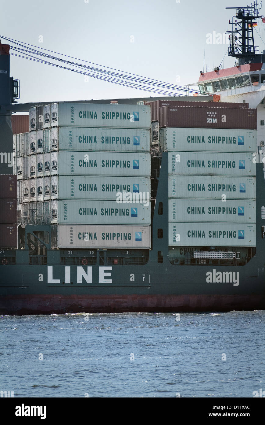 Amburgo, Germania, terminale per container nel porto di Amburgo Foto Stock